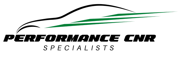 PEFORMANCE CORNER LOGO WIDE White